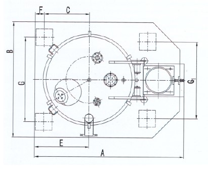 Схема центрифуги с ручной верхней разгрузкой пластинчатого типа