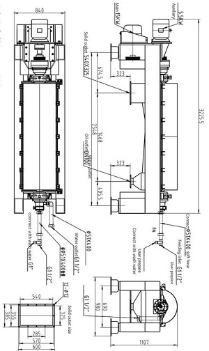 Схема центрифуги трикантерной LWS355x1600